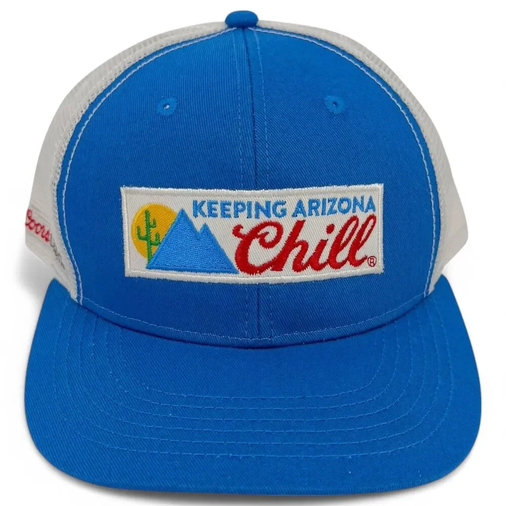 NEW Coors Light Keeping Arizona Chill Snapback Trucker Hat Blue/White - Picture 2 of 8